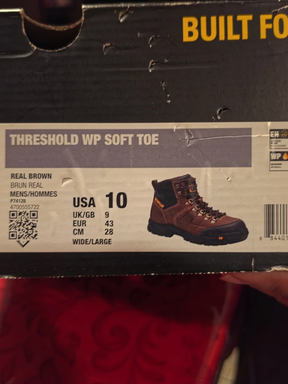 Caterpillar Men’s Waterproof Work Boots – Size 10